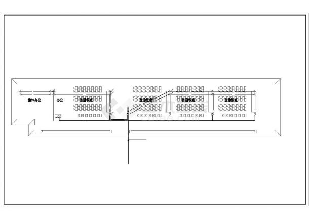 某1710㎡三层小学教学楼电气施工cad图纸设计（三级负荷，含电气设计说明）-图二