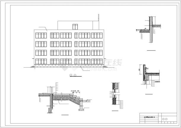 某职业技术学院教学楼毕业设计cad全套建筑施工图(含计算书、含设计说明，含结构设计)-图二