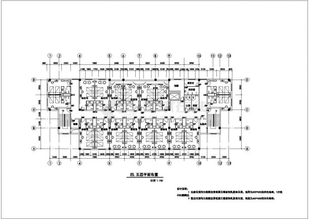 许昌宾馆的平面底商私人住宅楼设计CAD详细建筑施工图-图一