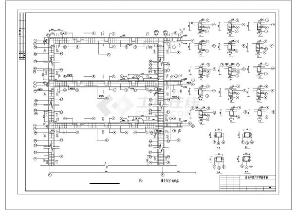 【3层】3965平米框架教学楼（结构计算书76页、施组计算书28页、工程量计算（手算）、建筑、结构图）-图二