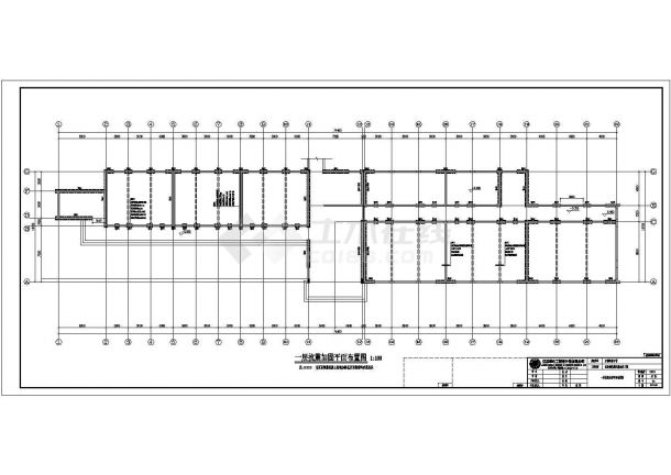 某四层砖混结构中学教学楼抗震加固以及平改坡工程设计cad全套施工图（含设计说明）-图一