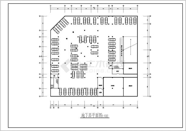 西安宾馆建筑方案底商私人住宅楼设计CAD详细建筑施工图-图一