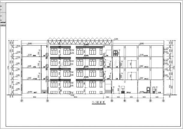 丽江宾馆洗浴部立面底商私人住宅楼设计CAD详细建筑施工图-图一
