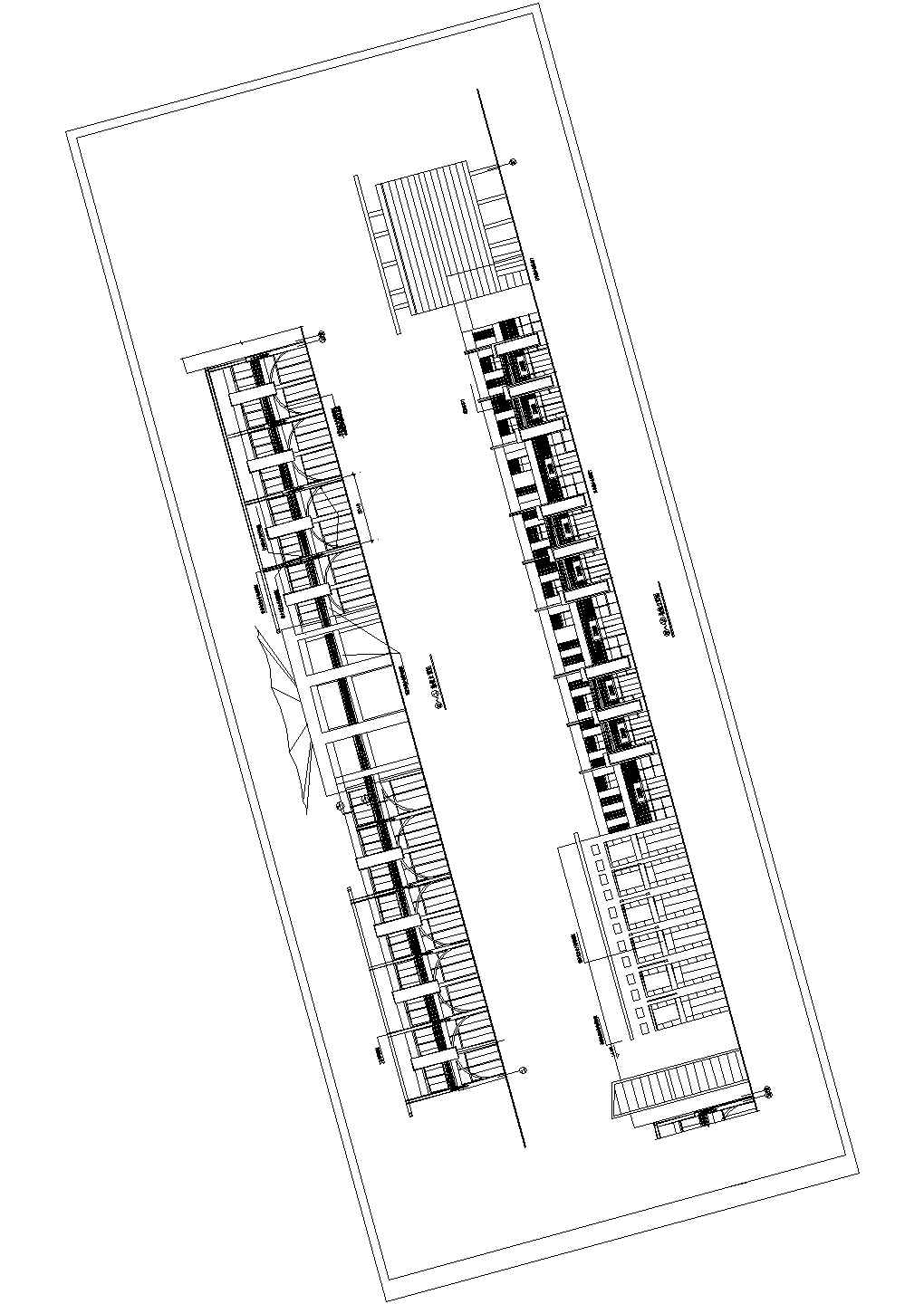 朝阳步行街建筑设计全套施工cad图