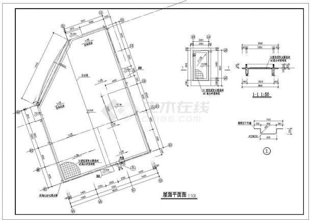 唐山大酒店建筑设计全套施工cad图-图一