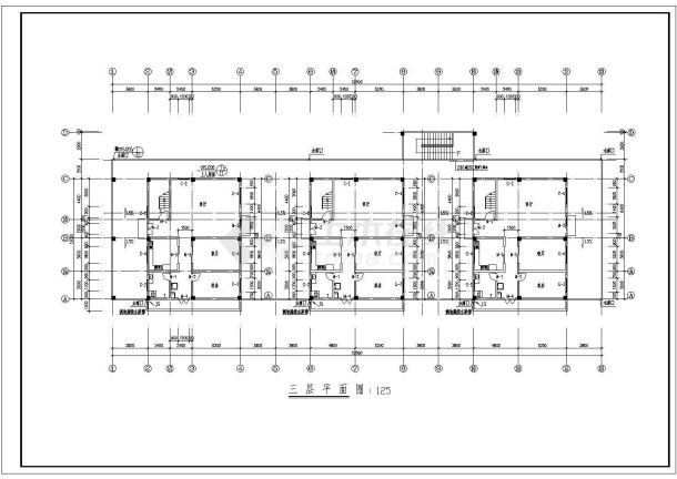 彭泽商住楼底商私人住宅楼设计CAD详细建筑施工图-图一
