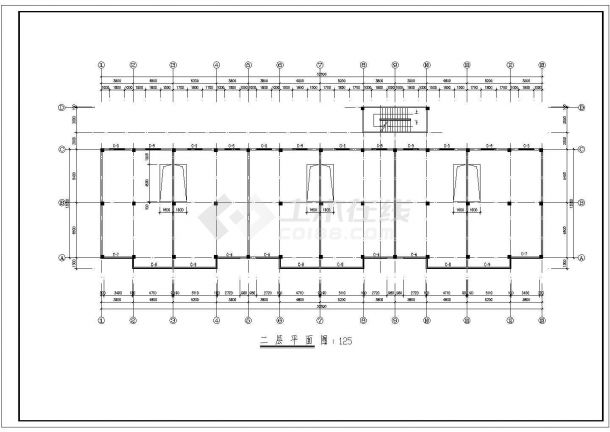 彭泽商住楼底商私人住宅楼设计CAD详细建筑施工图-图二