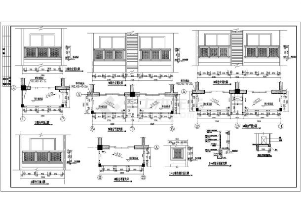 朝阳住宅平面建筑施工期临建（生活办公）用房设计CAD全套建筑施工图-图一