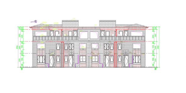 某地上海院子140+130㎡联排别墅户型图设计CAD图纸-图二