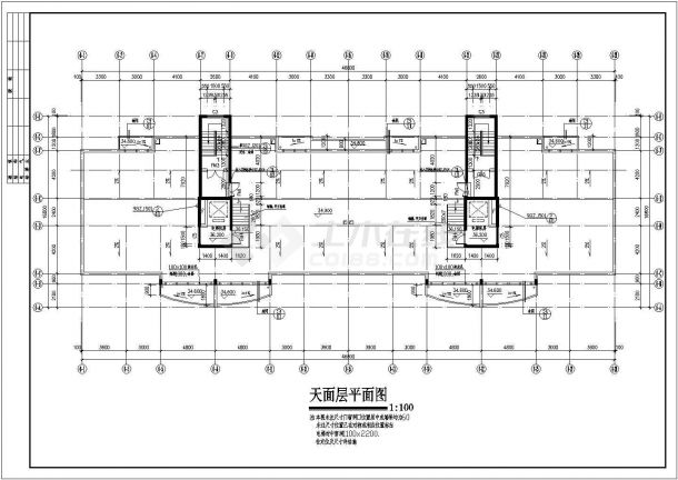 某小区6栋住宅建筑设计施工图-图一