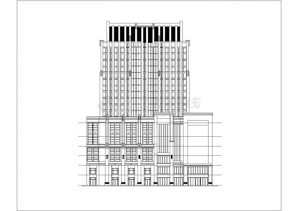 某二十层高层商业公寓综合体建筑施工图-图一