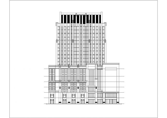 某二十层高层商业公寓综合体建筑施工图_图1