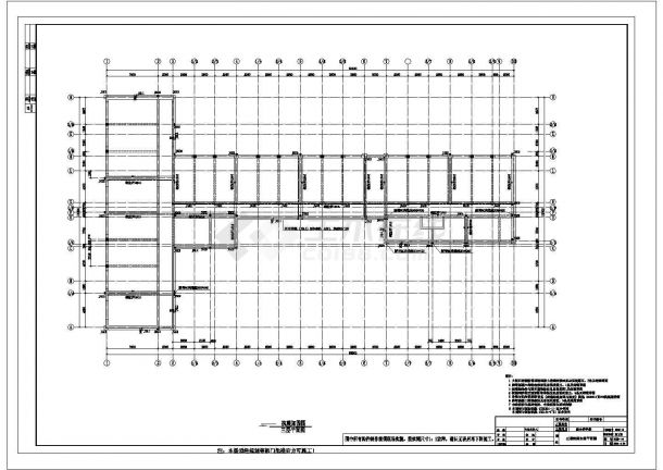 青岛某综合教学楼抗震加固结构设计图（含设计说明）-图一