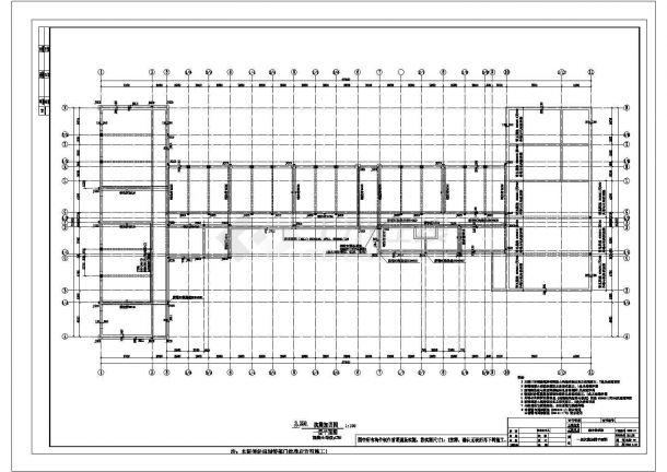青岛某综合教学楼抗震加固结构设计图（含设计说明）-图二