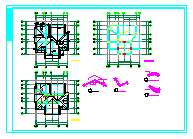 框架别墅建筑结构设计CAD套图-图二