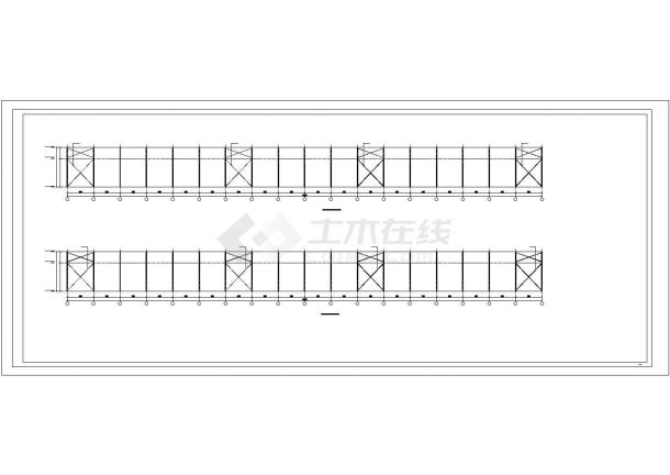 达州市某皮革厂18x108米的钢结构加工车间全套结构设计CAD图纸-图一