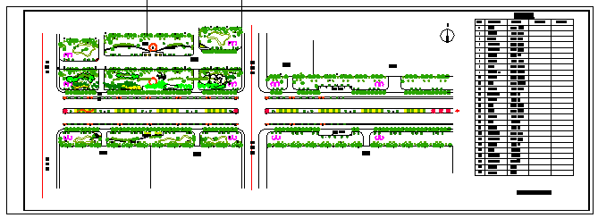 某道路绿化全套cad设计施工图