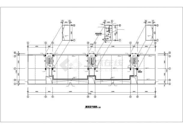 长47米宽12.5米1架空+6层(1梯2户3单元)教师公寓楼给排水施工图-图二