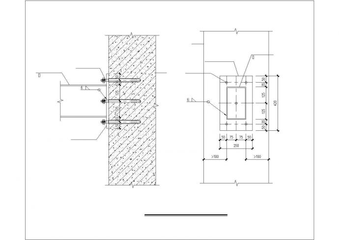 西安市某小型服装厂3层钢框架结构办公楼夹层结构设计CAD图纸_图1