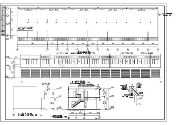 川西民居住宅建筑CAD平立面图-图二