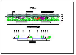 某道路两侧绿化模式cad施工详图-图一