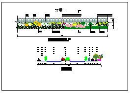 某道路两侧绿化模式cad施工详图-图二