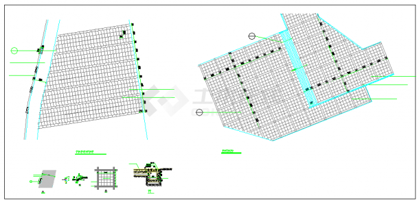 某广场铺地园路铺装cad设计图-图二