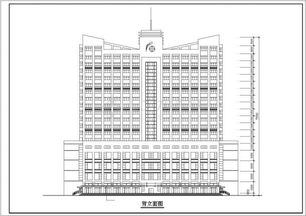 某现代二十层高层酒店CAD方案图纸（知名设计院设计）-图一