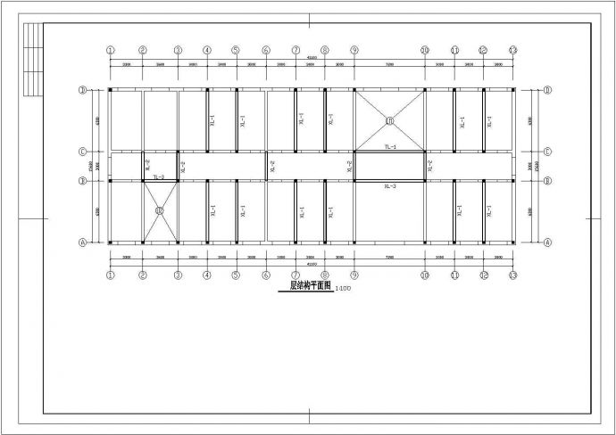 某三层砖混结构综合教学楼建筑方案图（高11米）_图1