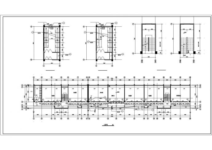 广西某中学4456㎡地上六层框架结构教学楼设计cad全套建筑施工图（含设计说明）_图1