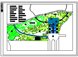 某公园入口景观设计cad施工图纸-图二