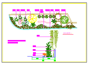 某公园绿化组团cad设计详图_图1