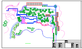 某公园绿化平面设计cad规划图
