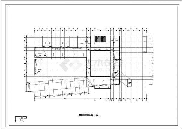 某小学四层砖混结构教学楼设计cad建筑施工平面图（甲级院设计）-图一