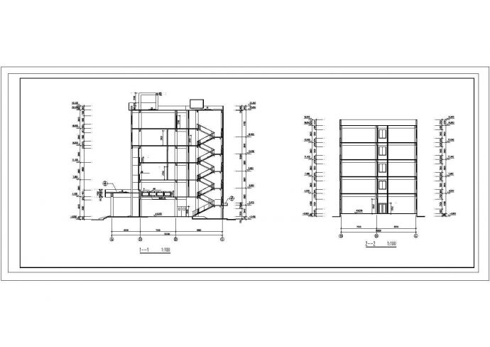 某五层砖混结构中学教学楼建筑方案图（高20米）_图1