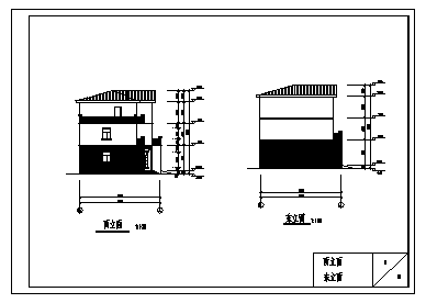 别墅设计_某三层砖混结构现代别墅全套施工cad图纸-图二
