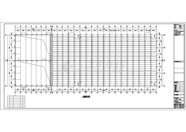 济宁市某自来水厂钢承板两层门式钢架厂房全套结构设计CAD图纸-图一