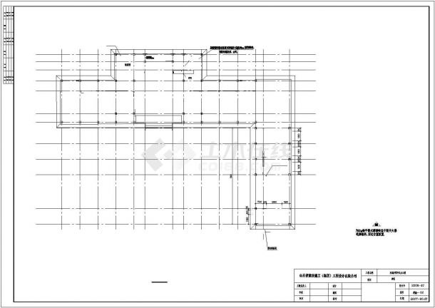 保定市某市政单位1780平米4层钢框架结构办公楼建筑结构设计CAD图纸-图一