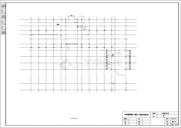 保定市某市政单位1780平米4层钢框架结构办公楼建筑结构设计CAD图纸-图二