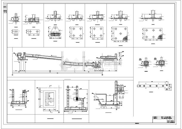 银川市某大型摩托车制造厂钢结构厂房结构设计CAD图纸（带吊车）-图一