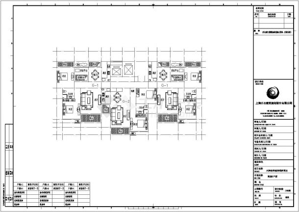 某小镇六层一梯三户住宅建筑设计施工CAD图纸-图一