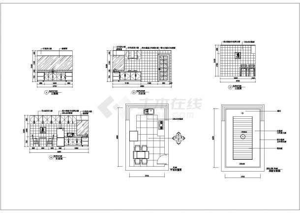 某厨房设计CAD详细构造施工方案-图一