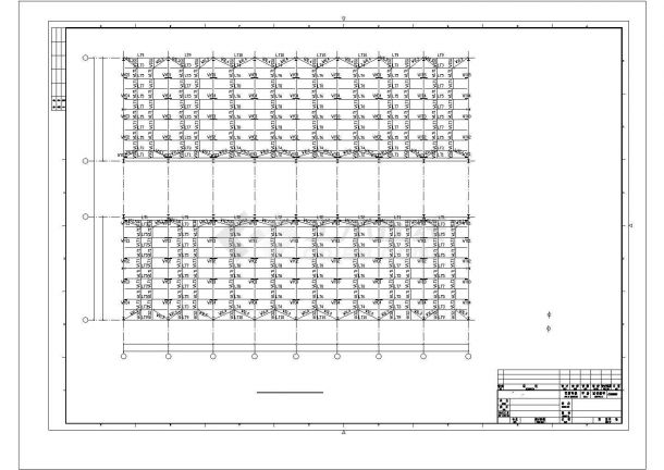 开封市某大型钢材加工厂高低跨厂房全套结构设计CAD图纸-图一