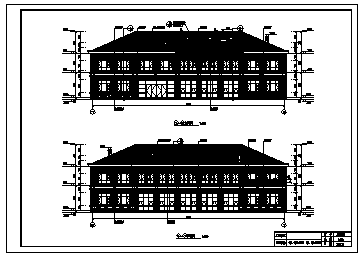 别墅设计_某二层框架结构带阁楼中式别墅建筑施工cad图纸-图二