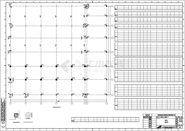 崇州市某高等学院学生浴场钢结构锅炉房全套结构设计CAD图纸-图一