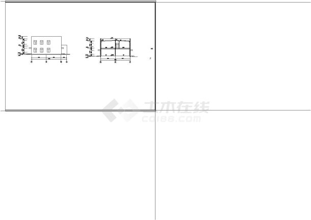 某食堂浴室建筑CAD完整施工设计方案-图一