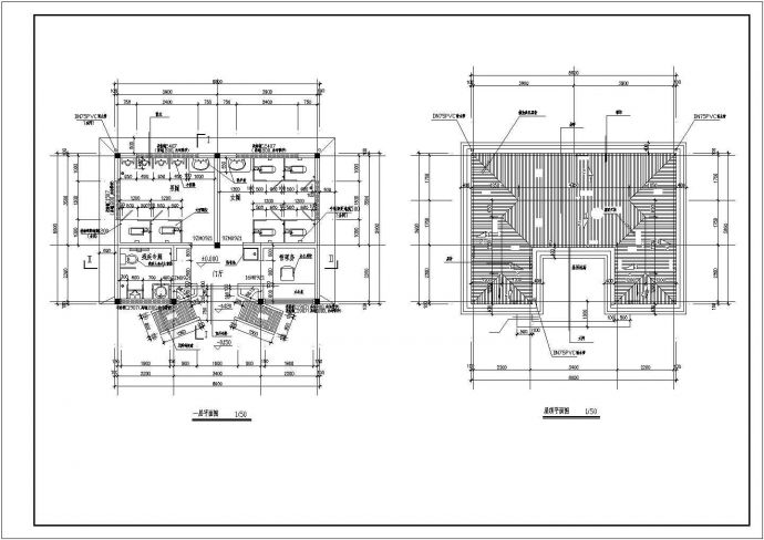 某长8米 宽5.9米 1层砖混结构CAD全套施工设计公厕_图1