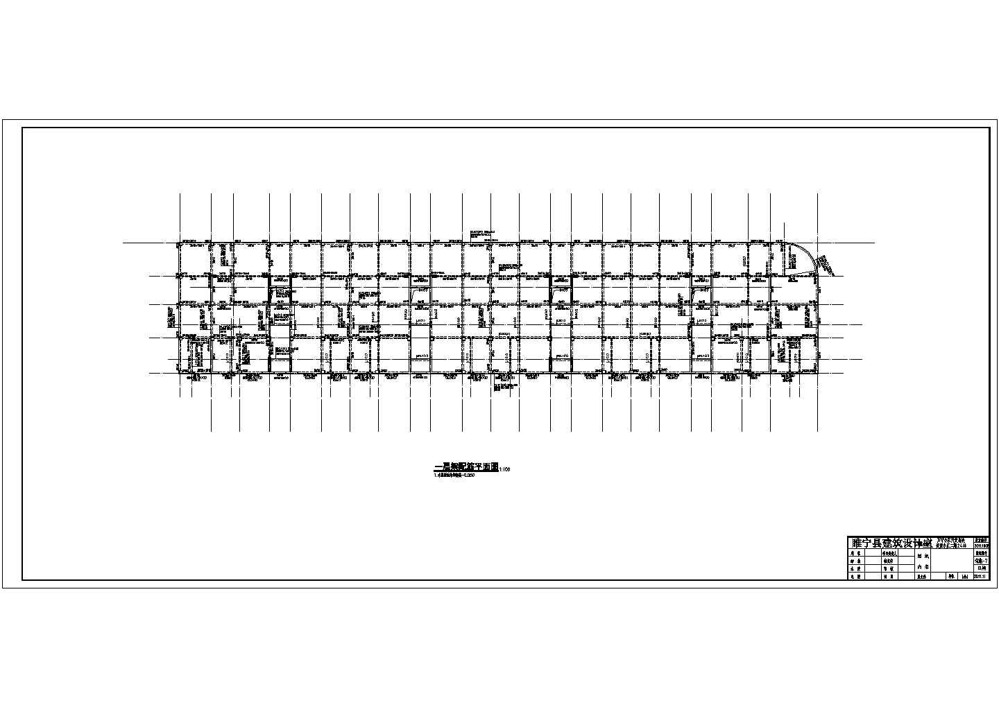 [海南]某11+1层框架抗震墙结构安置楼房结构施工设计cad图