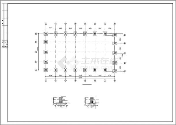 宁波理工大学钢结构体育篮球馆全套结构设计cad图纸