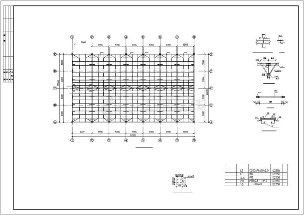 宁波理工大学钢结构体育篮球馆全套结构设计cad图纸